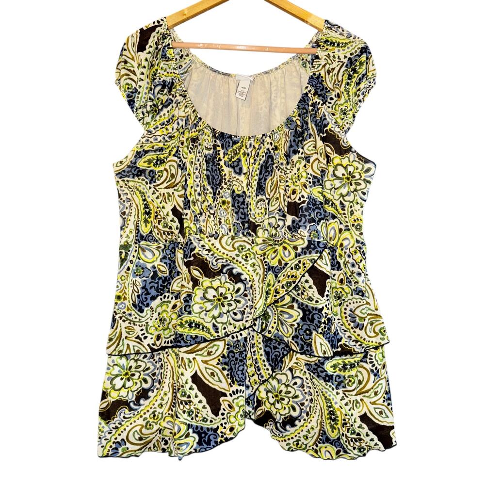 Venezia Babydoll Milkmaid Fairy Top Tiered Women's Size 18/20 Boho Hippie Y2K